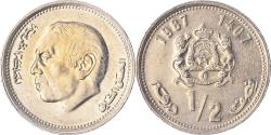 World Coins - Coin, Morocco, 1/2 Dirham, 1987