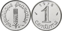 World Coins - France, Centime, Épi, 1978, Monnaie de Paris, série FDC, Stainless Steel