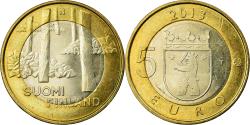 World Coins - Finland, 5 Euro, Satakunta, Sammallahdenkmäki, 2013, , Bi-Metallic