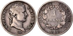 World Coins - Coin, France, Napoléon I, Franc, 1808, Nantes, , Silver, KM:682.12