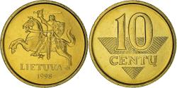 World Coins - Coin, Lithuania, 10 Centu, 1998, , Nickel-brass, KM:106