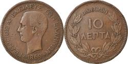 World Coins - Coin, Greece, George I, 10 Lepta, 1869, Strassburg, , Copper, KM:43