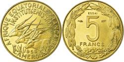 World Coins - Coin, Cameroon, 5 Francs, 1958, Paris, , Aluminum-Bronze, Lecompte:26