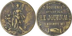 World Coins - France, Token, Président Loubet, Le Journal, 1905, Brass,