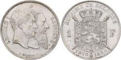 World Coins - Belgium, Leopold II, 1 Franc, 1880, Brussels, Silver,