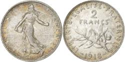 World Coins - Coin, France, Semeuse, 2 Francs, 1918, Paris, , Silver, KM:845.1