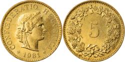 World Coins - Coin, Switzerland, 5 Rappen, 1981, Bern, , Aluminum-Bronze, KM:26c