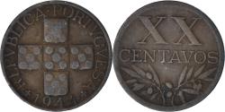 World Coins - Portugal, 20 Centavos, 1944