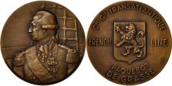 World Coins - France, Medal, Compagnie Générale Transatlantique, Paquebot De Grasse