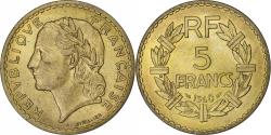 World Coins - France, 5 Francs, Lavrillier, 1940, Paris, Cupro-Aluminium,
