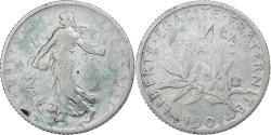 World Coins - France, Franc, Semeuse, 1901, Paris, Silver, , Gadoury:467, KM:844.1