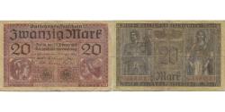 World Coins - Banknote, Germany, 20 Mark, 1918, KM:57, VF(20-25)