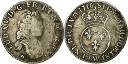 World Coins - Coin, France, Louis XV, 1/10 Écu Vertugadin, 12 Sols, 1/10 ECU, 1716, Lille