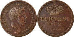 World Coins - Coin, ITALIAN STATES, NAPLES, Ferdinando II, 2 Tornesi, 1842, Naples,