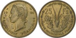 World Coins - French West Africa, 25 Francs, 1956, Aluminum-Bronze, , Lecompte:18