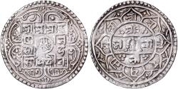 World Coins - Nepal, Rana Bahadur, 1 Mohar, 1711 (1789), Silver, , KM:502