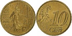 World Coins - France, 10 Euro Cent, 2000, Paris, , Brass, KM:1285