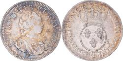 World Coins - France, Louis XV, 1/4 Ecu Vertugadin, 1716, Tours, réformé, Silver,