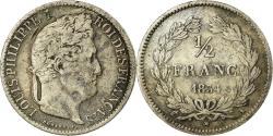 World Coins - Coin, France, Louis-Philippe, 1/2 Franc, 1834, Paris, , Silver