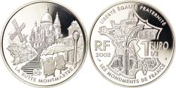 World Coins - France, 1-1/2 Euro, 2002, BE, , Silver, Gadoury:EU24, KM:1307