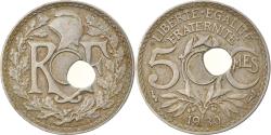 World Coins - Coin, France, Lindauer, 5 Centimes, 1930, Paris, Trou Décentré,