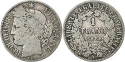 World Coins - France, Franc, Cérès, 1888, Paris, Silver, , Gadoury:465a, KM:822.1