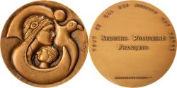 World Coins - France, Medal, French Fifth Republic, Politics, Society, War, , Bronze