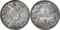 World Coins - GERMANY - EMPIRE, Wilhelm II, Mark, 1915, Stuttgart, Silver, , KM:14