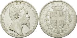 World Coins - Coin, ITALIAN STATES, SARDINIA, Vittorio Emanuele II, 5 Lire, 1850, Genoa