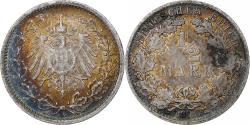 World Coins - Germany, Wilhelm II, 1/2 Mark, 1913, Berlin, Silver,