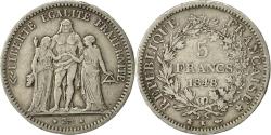 World Coins - Coin, France, Hercule, 5 Francs, 1848, Bordeaux, , Silver, KM:756.4