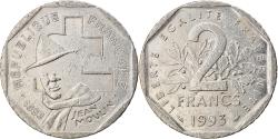 World Coins - Coin, France, Jean Moulin, 2 Francs, 1993, Paris, , Nickel, KM:1062