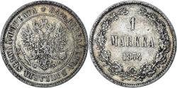 World Coins - Coin, Finland, Alexander II, Markka, 1874, Helsinki, , Silver, KM:3.2