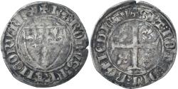World Coins - Coin, France, Charles VI, Blanc Guénar, 1385-1389, Tournai, , Billon