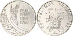 World Coins - Coin, France, Tour Eiffel, 5 Francs, 1989, Paris, , Nickel, KM:968