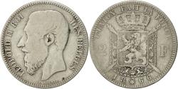 World Coins - Coin, Belgium, Leopold II, 2 Francs, 2 Frank, 1866, , Silver, KM:30.1
