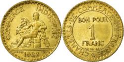 World Coins - Coin, France, Chambre de commerce, Franc, 1922, , Aluminum-Bronze