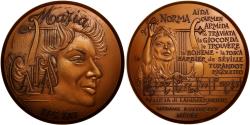 World Coins - France, Medal, Maria Callas, Arts & Culture, 1984, Pépin, , Bronze