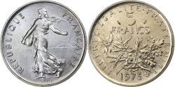 World Coins - France, 5 Francs, Semeuse, 1975, MDP, série FDC, Copper-nickel,