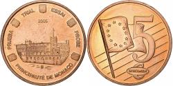 World Coins - Monaco, Medal, 5 C, Essai-Trial, 2005, Copper,