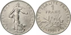 World Coins - France, Franc, Semeuse, 1991, Paris, Nickel, , Gadoury:474, KM:925.1