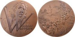 World Coins - France, Medal, Antoine Watteau, Scène Galante, 1977, Bronze,