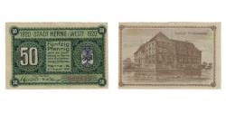 World Coins - Banknote, Germany, Herne Stadt, 50 Pfennig, Batiment, 1920, 1920-08-01