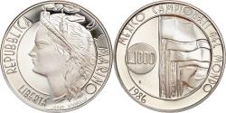 World Coins - Coin, San Marino, 1000 Lire, 1986, Roma, Proof, , Silver, KM:197