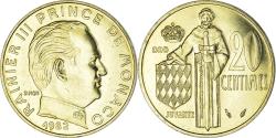 World Coins - Coin, Monaco, Rainier III, 20 Centimes, 1982, , Aluminum-Bronze