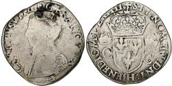 World Coins - France, Charles IX, Teston aux 2 C couronnés, 1564, La Rochelle, Silver