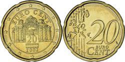 World Coins - Austria, 20 Euro Cent, 2002, Vienna, , Brass, KM:3086