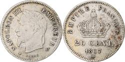 World Coins - Coin, France, Napoleon III, 20 Centimes, 1867, Strasbourg, , Silver
