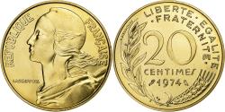 World Coins - Coin, France, Marianne, 20 Centimes, 1974, Paris, , Aluminum-Bronze