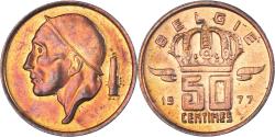 World Coins - Coin, Belgium, 50 Centimes, 1977